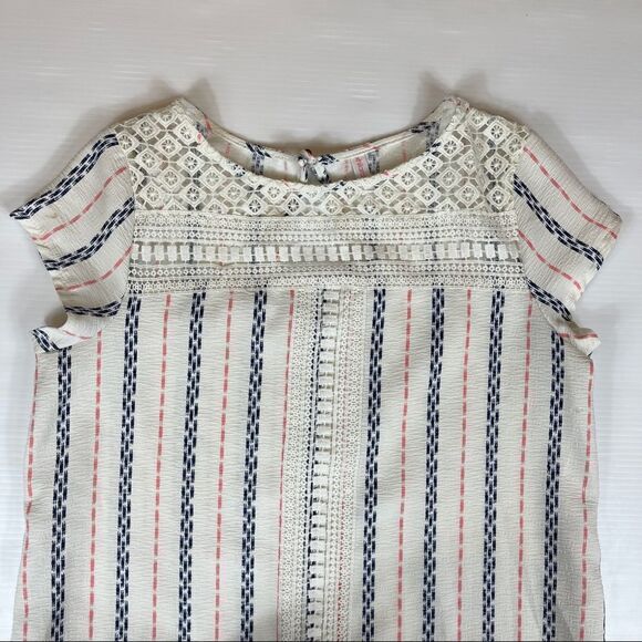 Xhilaration Crochet Striped Shift Dress Sleeveless Women's Size Large - Picture 3 of 8